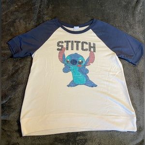 Disney Stitch Graphic Baseball Tee Size S